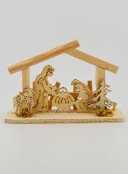 Nacimiento de madera natural - 10 cm