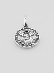 Medalla del Espíritu Santo en plata 925 chapada - 12 mm