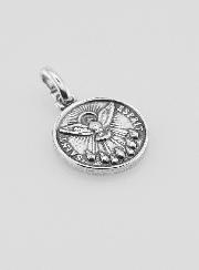 Medalla del Espíritu Santo en plata 925 chapada - 12 mm
