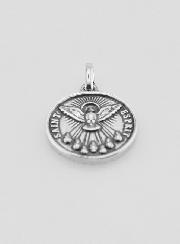 Medalla del Espíritu Santo en plata 925 chapada - 15 mm