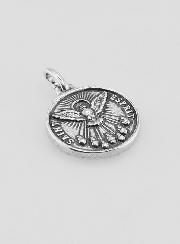 Medalla del Espíritu Santo en plata 925 chapada - 15 mm