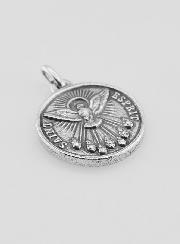 Medalla del Espíritu Santo en plata 925 chapada - 18 mm