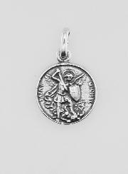 Medalha São Miguel Arcanjo em Prata 925 Banhada - 12mm