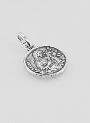 Medalla de Santa Rita de Cascia en plata 925 chapada - 12 mm