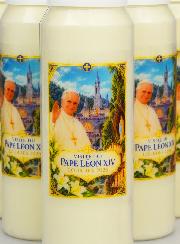 Conjunto de 6 Velas de Novena Papa Leão XIV em Lourdes 2026