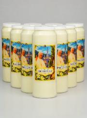 Conjunto de 10 Velas de Novena Papa Leão XIV em Lourdes