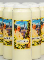 Conjunto de 10 Velas de Novena Papa Leão XIV em Lourdes