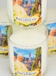 4 Velas Votivas Papa Leão XIV em Lourdes