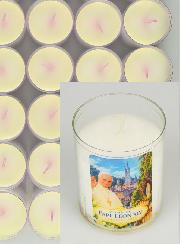 24 Velas Votivas Papa Leão XIV em Lourdes