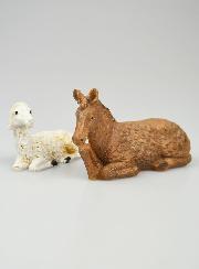 Figuras Provençais Presépio de Natal - Cavalo e Ovelha