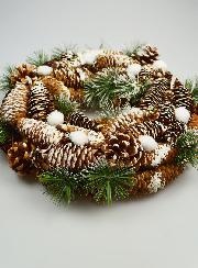 Coroa de Natal Luminosa para Pendurar - 34cm
