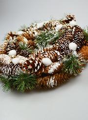 Coroa de Natal Luminosa para Pendurar - 34cm