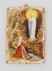 Presente Dezena em Madeira + Ícone Lembrança de Lourdes