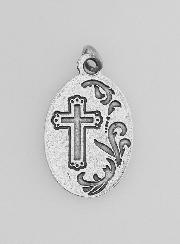 Medalla Religiosa de Nuestra Señora de Fátima Plateada