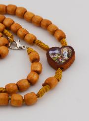 Rosario de Madera Imagen Corazón de Lourdes
