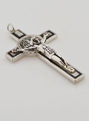 Cruz de San Benito Negra en Metal