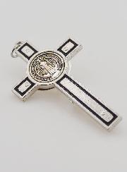 Cruz de San Benito Negra en Metal