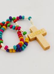 Rosario Niño de Madera Colorida