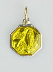Medalla Nuestra Señora de Lourdes 11mm - Amarilla