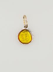 Medalla Virgen María 8mm - Amarilla
