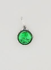 Medalla Virgen María 8mm - Verde