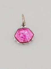 Medalla Virgen María 8mm - Rosa Fucsia