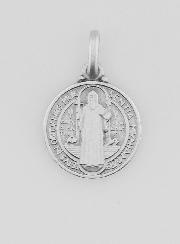 Medalla San Benito de Plata de Ley - 14 mm