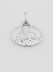 Medalla Sagrado Corazón de Jesús de Plata de Ley - 14mm