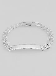 Pulseira Gourmette identidade em Prata 19cm - Malha 7mm
