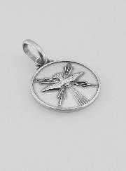 Medalla Paloma del Espíritu Santo de Plata de Ley - 14mm