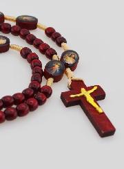 Rosario del Cristo Misericordioso - Granos de Madera