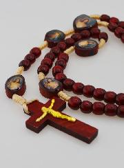 Rosario del Cristo Misericordioso - Granos de Madera