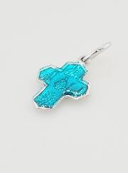 Colgante Cruz de los Santos 11 mm - Azul de Lourdes