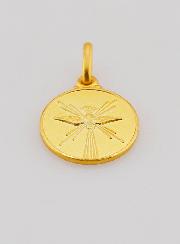 Medalla Paloma del Espíritu Santo Bañada en Oro - 14 mm
