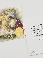 Estampa de Oración Medalla Primera Comunión Niña