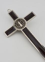Crucifixo Cruz de São Bento 20 cm - Metal Castanho