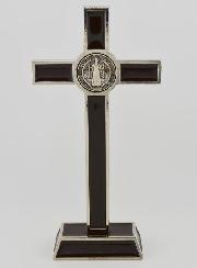 Cruz de San Benito con Base - 20cm - Metal Marron
