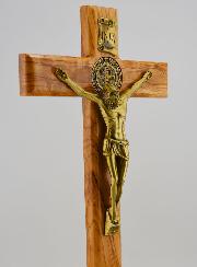 Cruz de San Benito en Madera de Olivo - Cofre Base