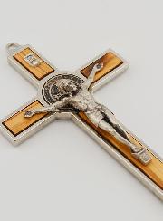 Cruz de San Benito en Madera de Olivo - 12cm