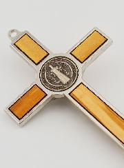 Cruz de San Benito en Madera de Olivo - 12cm