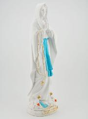 Estatuilla Nuestra Señora de Lourdes con Rosario Oro - 30 cm