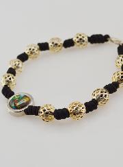 Pulsera Rosario Decenario Calado y Medalla de Lourdes