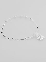 Pulseira Dezena Contas Cubo - Medalha de Lourdes